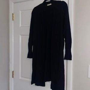 Long black sweater cardigan 1X